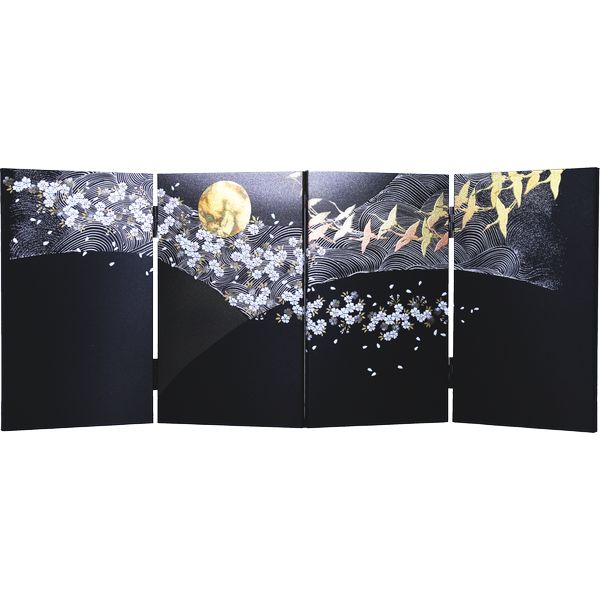 楽天市場】屏風 13号三曲 屏風三曲五月金青 幅24cm ×高さ33cm ×奥行