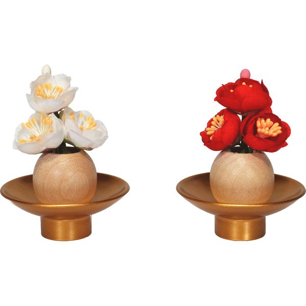 楽天市場】雛人形用道具（桜橘セット）（紅白梅セット）ひな人形飾り花