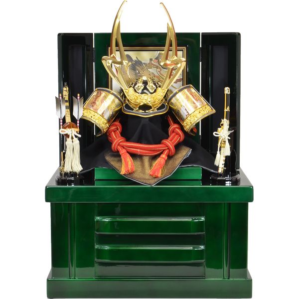 着用兜収納 25号 雷武 彫金龍 緑 139006