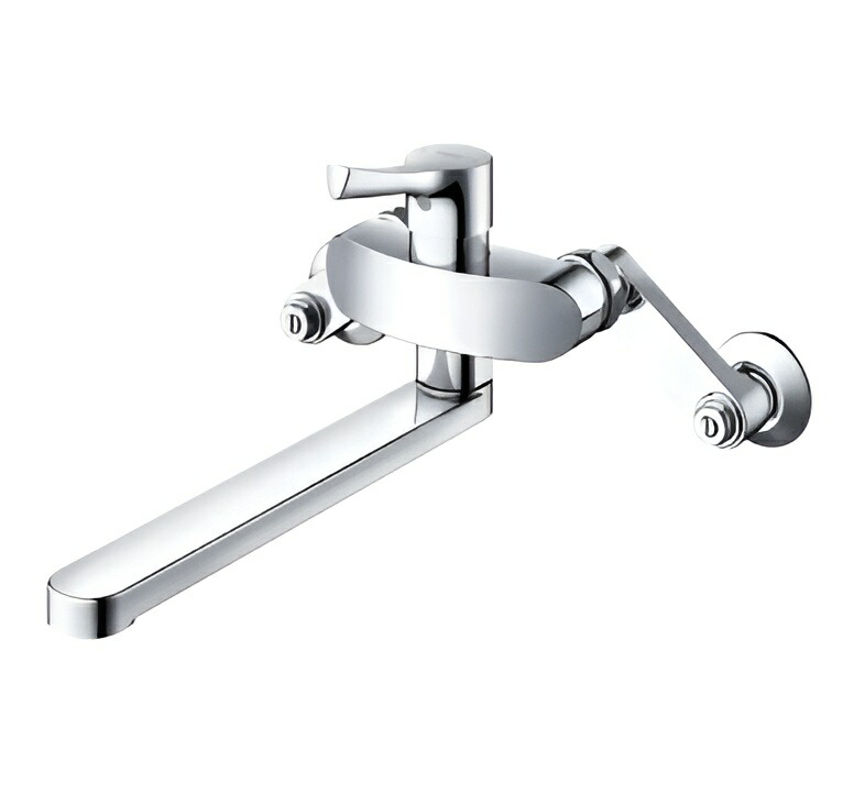 楽天市場】壁付シングルレバー混合水栓(メタルハンドル) 吐水パイプ