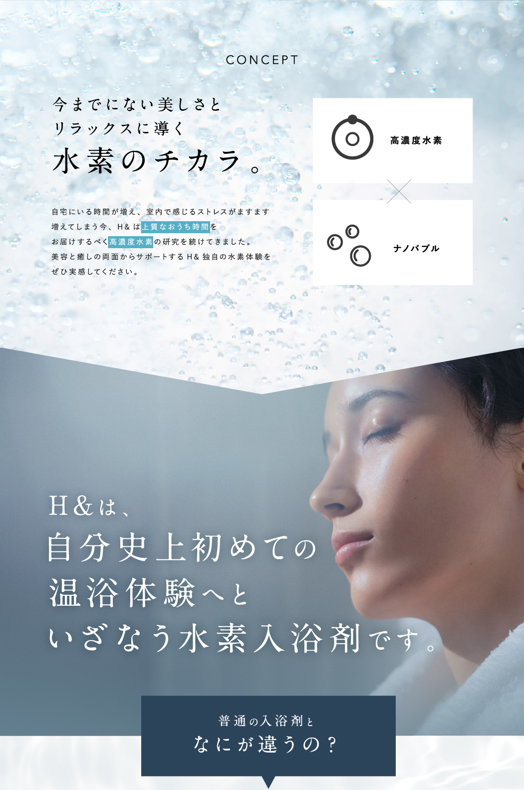アロマ 入浴剤 水素入浴剤 フレーバー ラベンダー/フォレスト/シトラス 香り付 H＆ アッシュアンド ナノバブル 女性 プレゼント ギフト 水素風呂 水素 半身浴 美肌 睡眠 快眠 炭酸 炭酸入浴剤