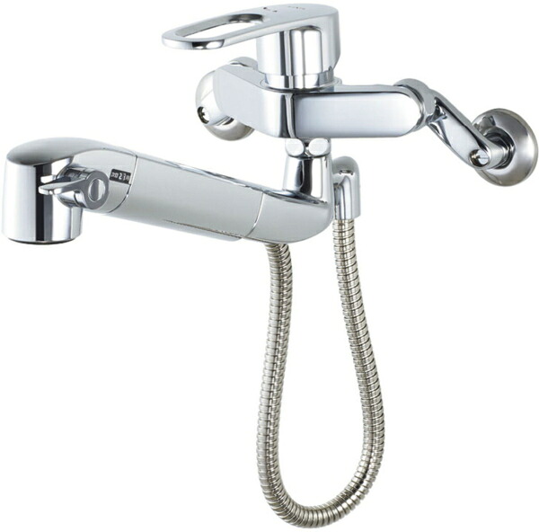 LIXIL・INAX　オールインワン浄水栓　浄水器内蔵シングルレバー混合水栓　壁付タイプ　JF-AH437SYA(JW)｜スイスイマート 19,152円