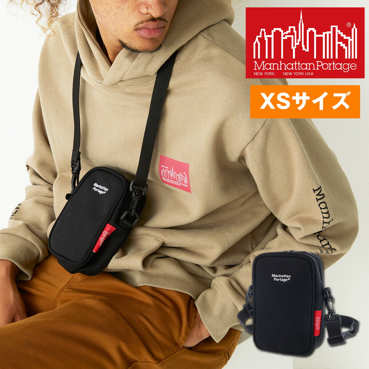 ＼4/10限定 最大P14倍／ マンハッタンポーテージ Manhattan Portage ショルダーバッグ ショルダーポーチ マルチポーチ コブルヒルバッグMD mp1436 ブラック メンズ レディース P10倍 送料無料 誕生日プレゼント ギフト プレゼント ラッピング無料 ≪sw≫