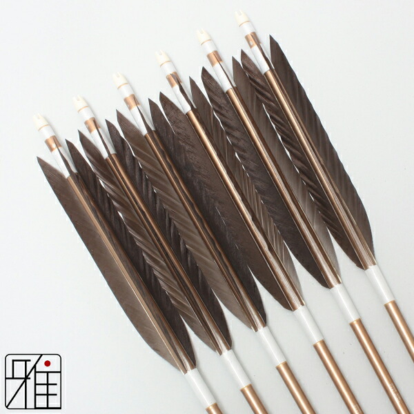 楽天市場】弓道 矢 ジュラルミン矢 6本組遠的矢 黒手羽 1913シャフト