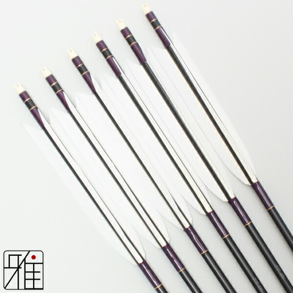 楽天市場】弓道 矢 ジュラルミン矢 6本組ターキー白羽 1913バンブー