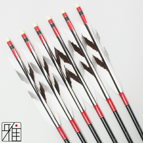 楽天市場】弓道 矢 ジュラルミン矢 6本組ターキー手描染羽 1913