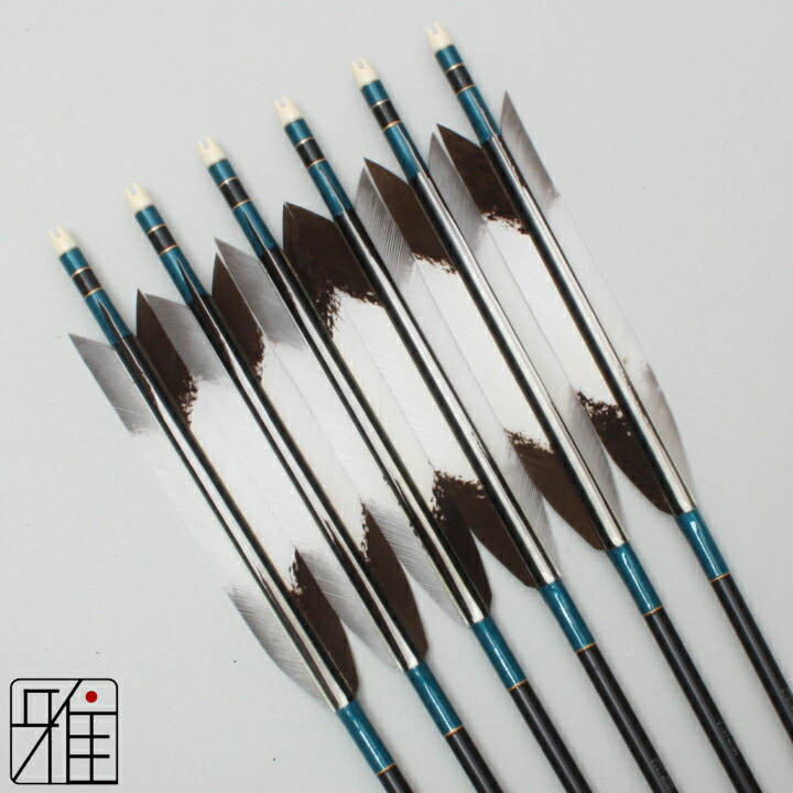 楽天市場】弓道 矢 ジュラルミン矢 6本組ターキー手描染羽 1913