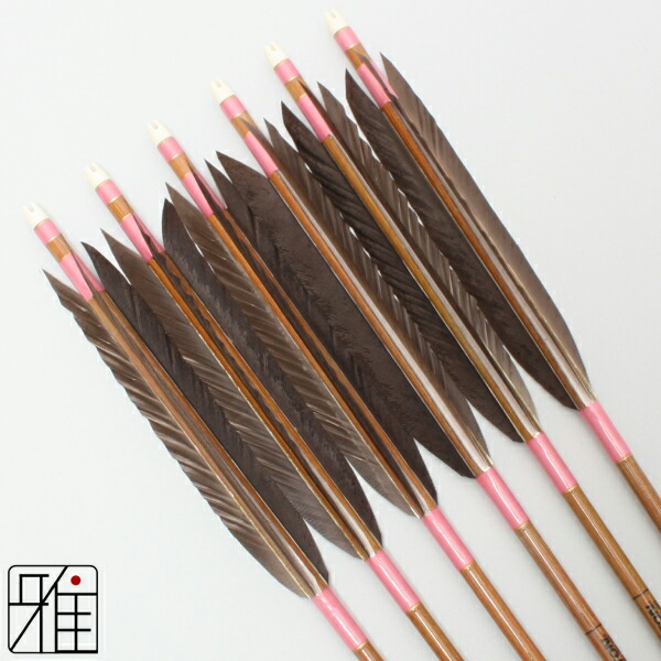 【未使用品】弓道 カーボン矢 イーストン7620 黒手羽抜染 6本組 100cm 矢筒 矢尻 筈付き イーストンカーボン 7620 近的矢 黒手羽 | 東山堂平安弓具