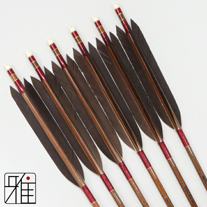 楽天市場】弓道 矢 イーストン カーボン矢 6本組黒手羽 8023シャフト矧