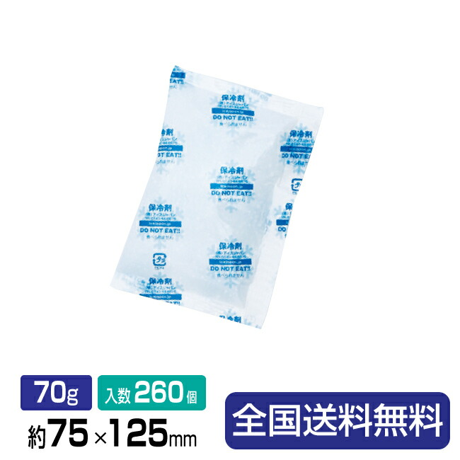 【ポイント10倍】保冷剤(ソフトタイプ)フリーザーアイスRA70-2 約75×125 70g 260個入＜130個×2箱＞ 1包