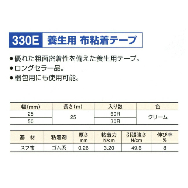 おまけ付】 リンレイテープ製 建築養生用 布粘着テープ ＃337E 30mm×25m 1箱 60巻入 fucoa.cl