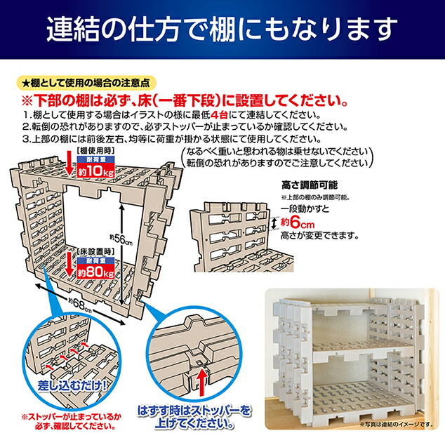 【全国】マルチパレット(ハーフ)1個すのこ押入れ収納連結パレットベッド