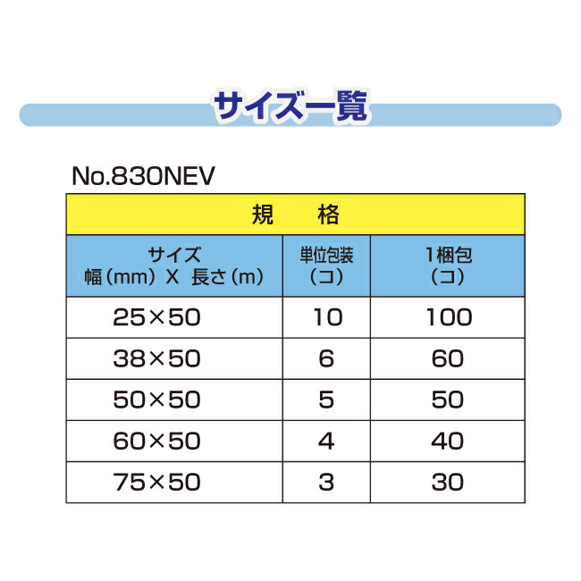 割引 積水化学工業製 エバーセルＯＰＰテープNo.830NEV 25mm×50m 1箱 100巻入 fucoa.cl