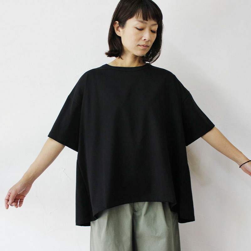 **再入荷** TRAVAIL MANUEL トラバイユマニュアル MIDI天竺うしろ側太陽面爆発ティーシャツ【置き手紙容器に並べる送りとどける】