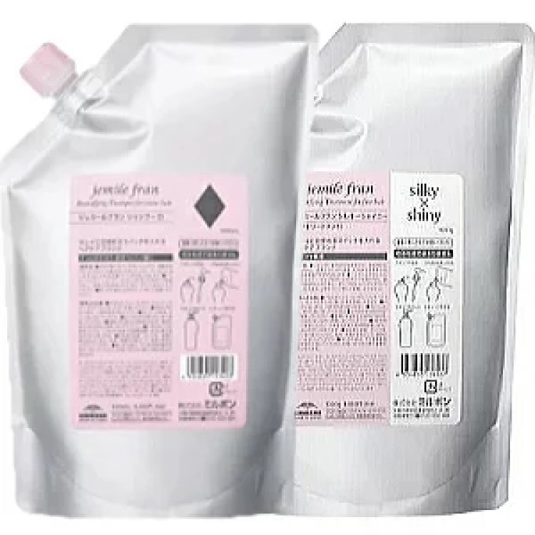 【MILBON 】ミルボン ジェミールフラン シャンプー ダイヤ 1000ml 詰替え用 & トリートメント ジューシーグロッシー 1000g 詰替え用 セット