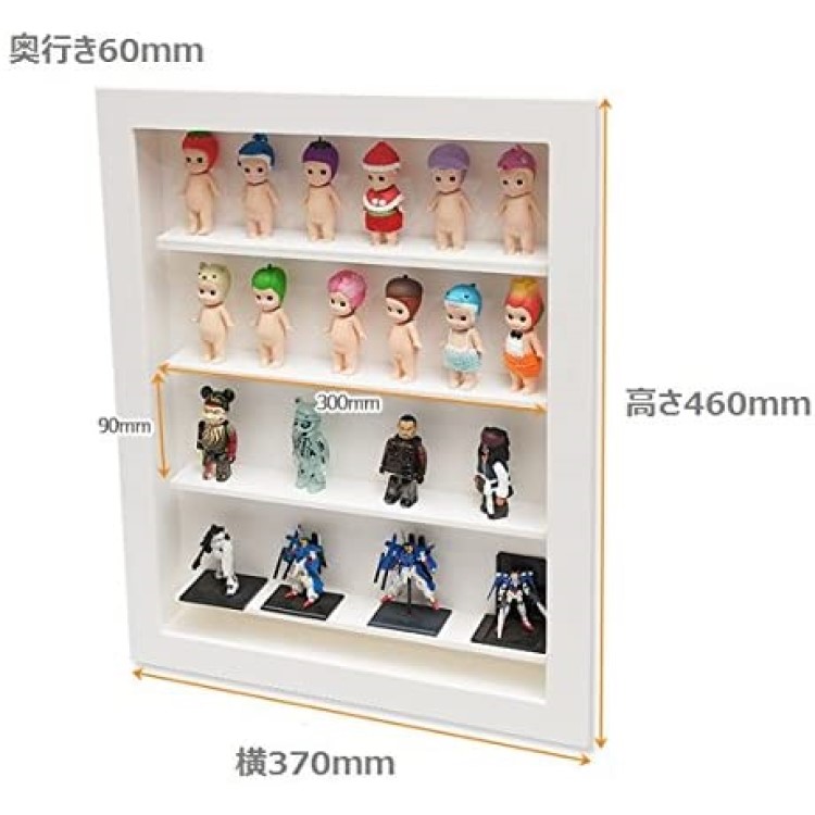 楽天市場 Idk 壁掛け アクリル ミニフィギュアコレクションケース ホワイト 好きなものいっぱい眞眞
