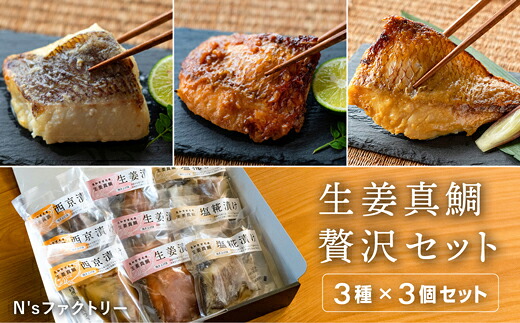 生姜真鯛贅沢セット（9個入り）