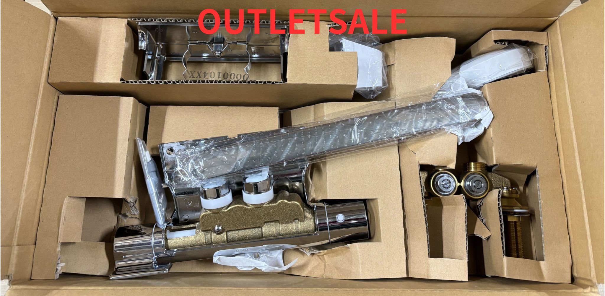 【アウトレット品】【検品のため開封されています。外装箱に軽微なキズ有】TBV03423J1　TOTO 浴室水栓 台付サーモスタット混合水栓