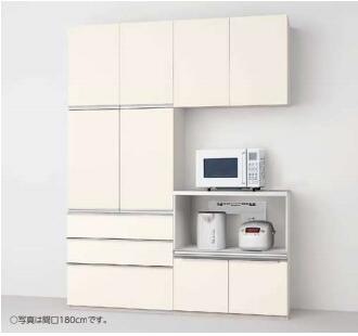 間口180cm 家電収納(蒸気排出ユニット付) 下段開き扉プラン S4004 グループ1 カップボード ハイカウンタープラン シエラS リクシル サンウェーブ カップボード 正規品 【関東限定送料無料】