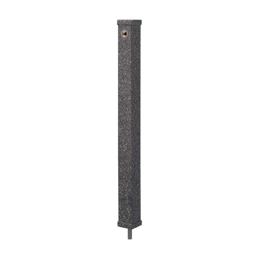 624-069 カクダイ 水栓柱（石目調・黒）／／７０角 貨物輸送無料 複数形買いつけでお差し引き