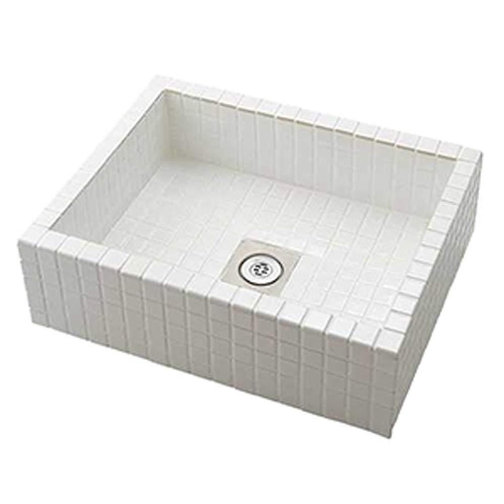 624-970 カクダイ 水栓柱食麺麭（瓦貼り）／／白 貨物輸送無料【法人届け押さえる売りわたす 製造会社直送】