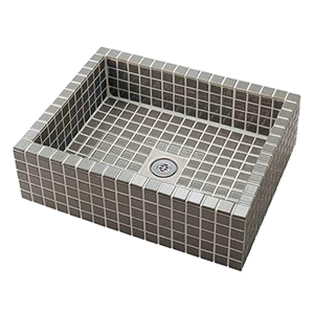 624-971 カクダイ 水栓柱食麺麭（瓦貼り）／／灰緑 貨物輸送無料【法人届け押さえる売りわたす 製造会社直送】