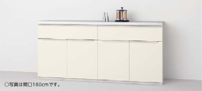 LIXIL サンウエーブ シエラS 収納ユニット カップボード  間口150cm / 180cm選択  【1段引出し付 開き扉タイプ ×２ フロアユニットのみ】【配送費無料】【配送注意品】正規品