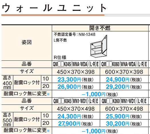 MX御厨子所用吊押し入れ【食い違い不燃】W450 H500  定まり品言いはなつ