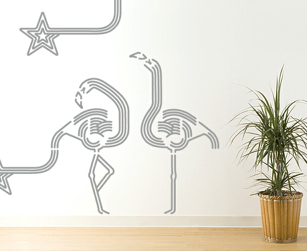 50 Off ウォールステッカー フラミンゴ ルック Lサイズ 東京ステッカー Ts 0047 Dl 住まコレ 店 偉大な Lifeactive Rs