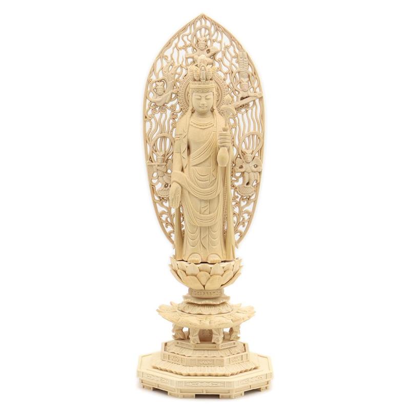 楽天市場】木彫り仏像 向源寺形【十一面観音菩薩立像】上彫 桧木