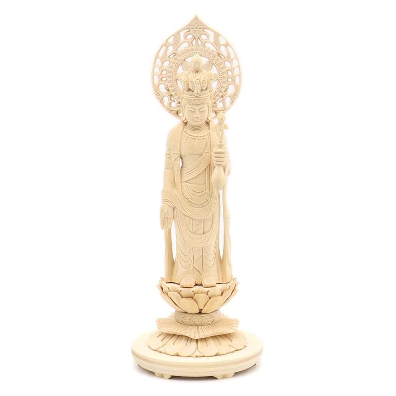 楽天市場】木彫り仏像 向源寺形【十一面観音菩薩立像】上彫 桧木 立5.0