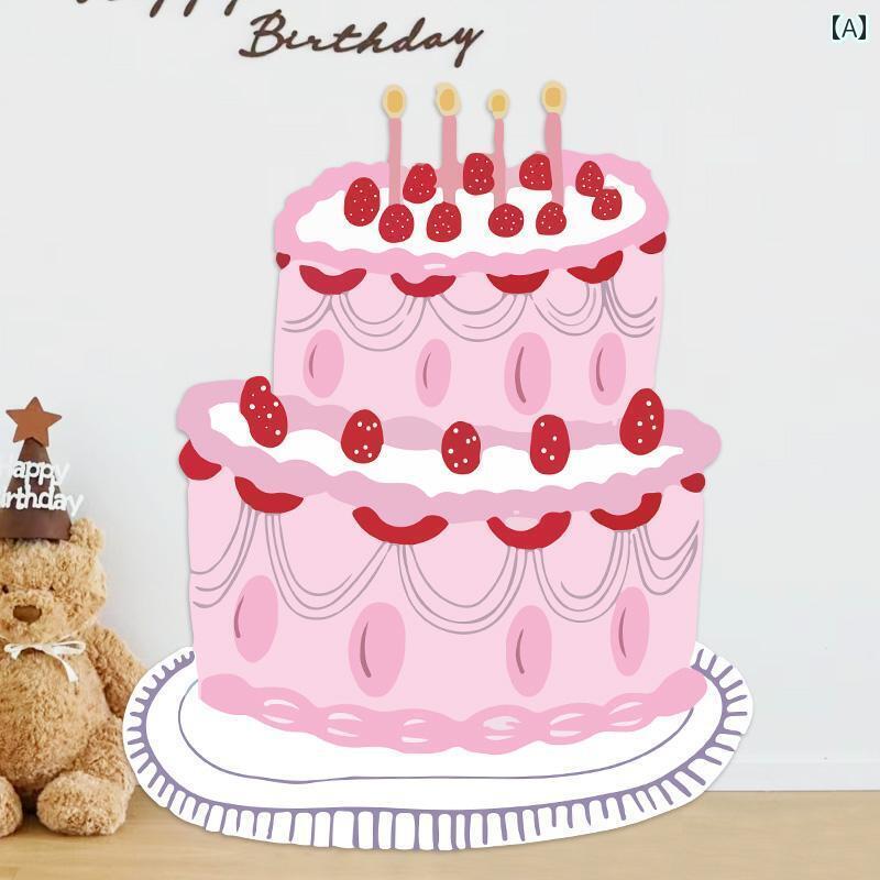 パーティーグッズ ホームパーティー 誕生日 男の子と 女の子 最初の 誕生日 シーン レイアウト 装飾 雰囲気 写真 小道具 ケーキ KT ボード 背景