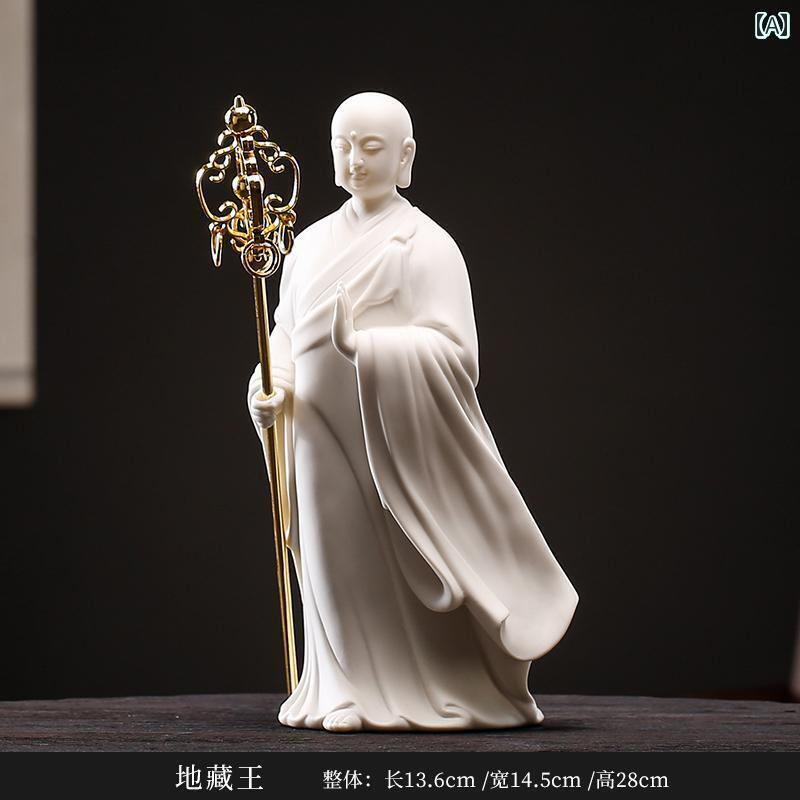 インテリア オブジェ おしゃれ チャイナ風 白磁 地蔵 菩薩像 装飾品 創造的な 供物 家庭の リビング ルームの ワイン キャビネット テレビキャビネットの 装飾
