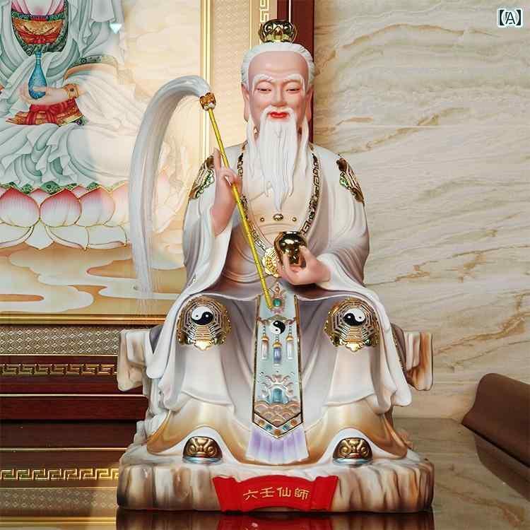 インテリア オブジェ おしゃれ 白 大理石 フェイク 磁器 六人 不滅の 巨匠 像 家庭用 李 春風 仏像な 手 描きの リビング ルームの 礼拝の 装飾品