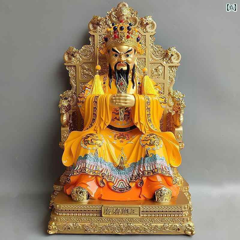 インテリア オブジェ おしゃれ 広 済 武野 龍 王 菩薩 樹脂 像 塗装 済み 財 神 実物大 室内 装飾