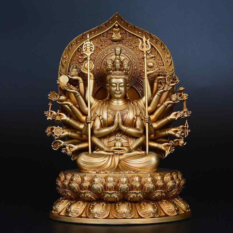 インテリア オブジェ おしゃれ 十二支 守護 神 阿弥陀仏 千手観音 仏像 虚 空 チベット 菩薩 不動の 王 仏 銅製 装飾品