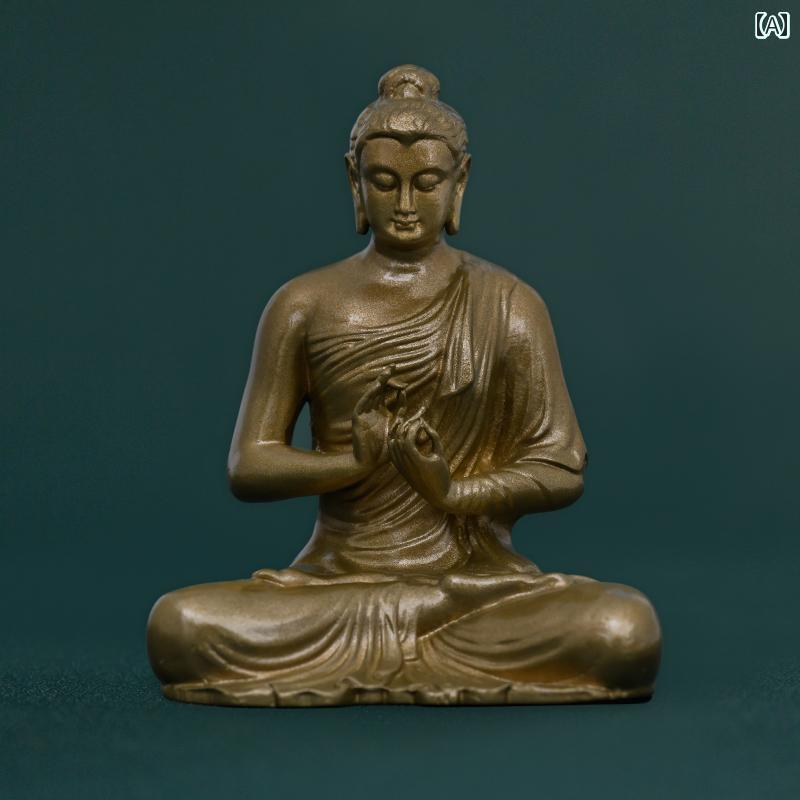 インテリア オブジェ おしゃれ 三 宝の 簡単な 実践 仏像 装飾 釈迦 聖者 家庭 礼拝 ブロンズ像 仏 如来 座像