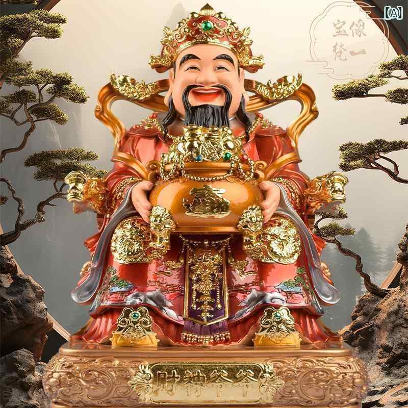 インテリア オブジェ おしゃれ 富の 神像 家庭 礼拝 神 仏像 樹脂製 セイコー 装飾品 ファン リービ ガン