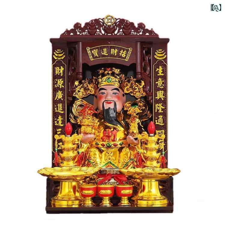 インテリア オブジェ おしゃれ 壁掛け 陶器製 財 神像 神 観音 菩薩像 南海 像 仏像 仏 龕