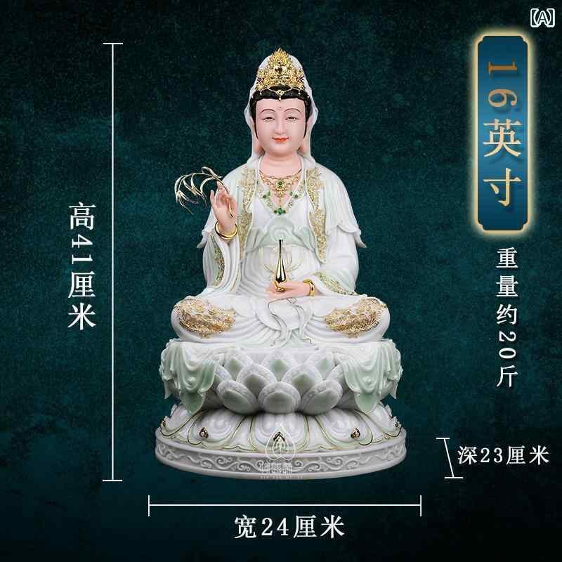 インテリア オブジェ おしゃれ 観音 菩薩 釈迦 聖者 如来 仏 弥勒 地蔵 白 大理石 仏像 娑婆 三聖人