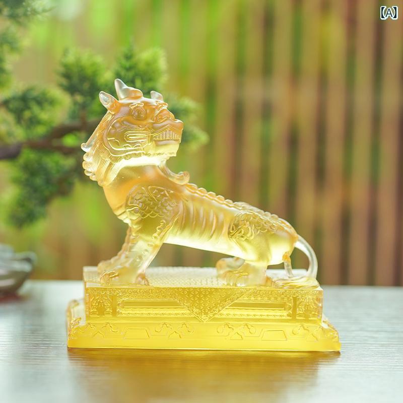 インテリア オブジェ おしゃれ 彩 釉 九 華 山地 亭 獣 地蔵 菩薩 乗用 装飾品 家庭用 仏壇 車 置用