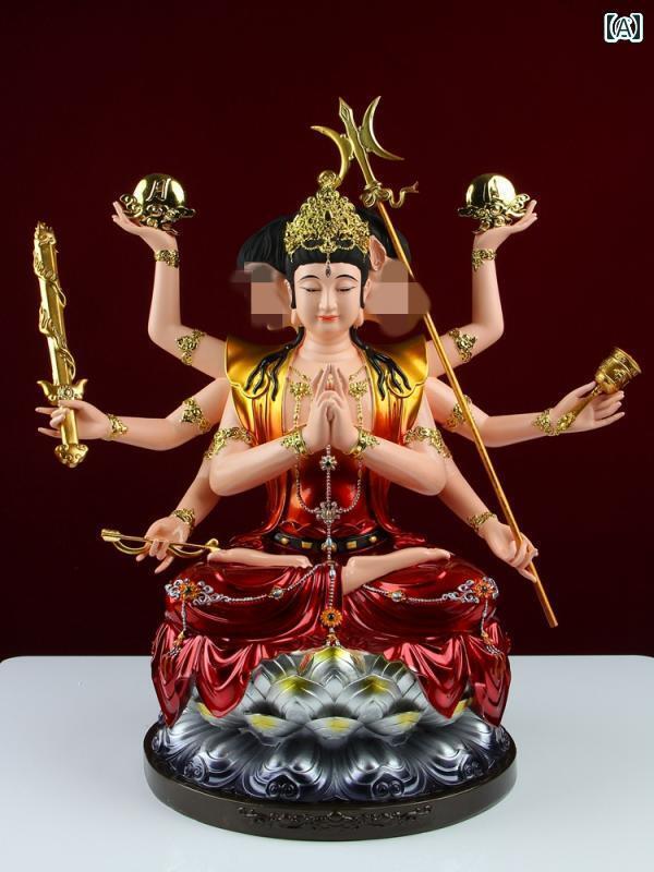 インテリア オブジェ おしゃれ Doumu Yuanjun 像 自宅 礼拝 Yuanmingjun Daomu Xianzenzun 樹脂 フェイク セラミック 白 大理石 仏像