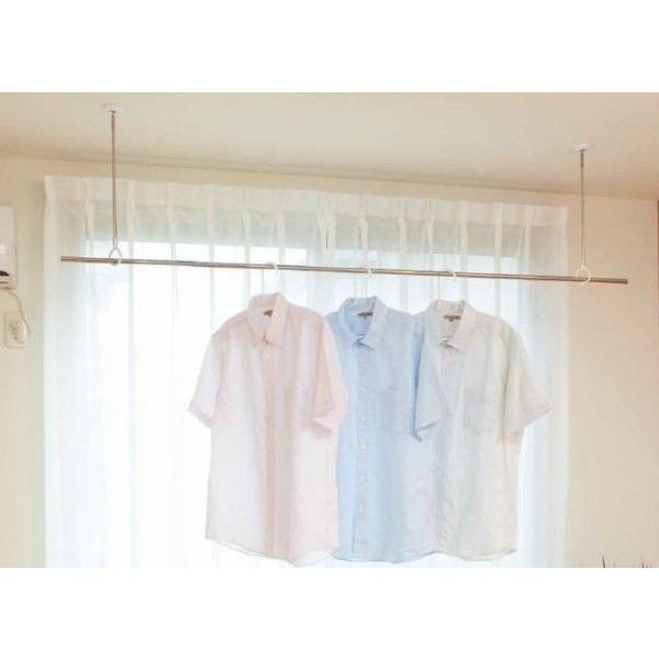 川口技研　室内　物干し ホスクリーン SPCLL-W　LL　スーパーロングタイプ　【２本セット】｜住まいFACTORY　店