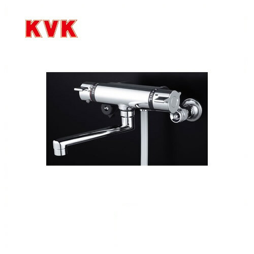 [KF800THA]KVK 風呂場水栓 シャワー水栓 サーモスタットシャワー金具（壁付き添い人手合い） 楽締め高ソケット付 逆止弁 好いたらしい節水シャワー 水道の栓 【貨物輸送無料】 壁付手合い 今めかしい