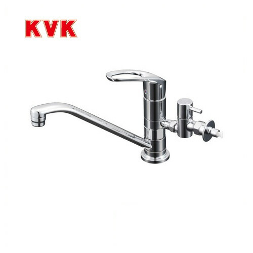 [KM5011UTTU] KVK キッチン水栓 キッチン用水栓 シングルレバー式混合栓 流し台用 取付穴兼用型：φ33mm～φ47mm 分岐止水栓付 泡沫 省施工仕様 キッチン用 混合水栓 キッチン 水栓 蛇口 【送料無料】 キッチン水栓金具 ワンホールタイプ おしゃれ 17,999円