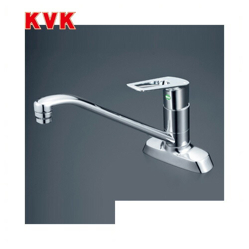 [KM5081TEC] KVK キッチン水栓 流し台用シングルレバー式混合栓 ツーホールタイプ 2穴 eレバー 【送料無料】 おしゃれ ミニキッチン向け