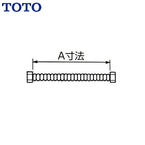 [RHE716R] TOTO 電気温水器部材 連結管（給水・出水・出湯のセット品） 2穴シングル混合水栓との接続用 【送料無料】
