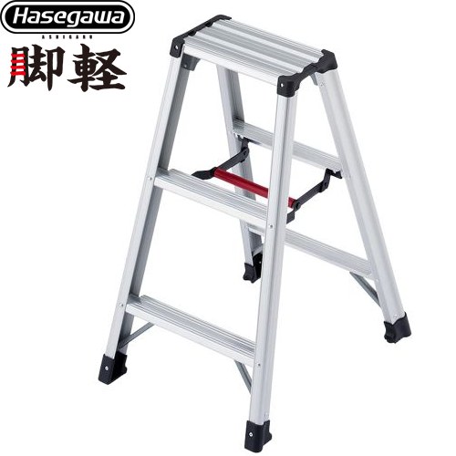 [RZ-09c] 脚軽シリーズ 脚軽 3段 長谷川工業 はしご・脚立 脚立 RZ-c 最大使用質量：130kg 幅広天板 天板トレー形状 【送料無料】【直送 代引・土日祝配送・時間指定 不可】｜住の森店