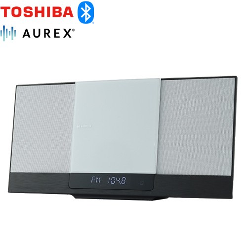[AX-WSS60(W)] AUREX か細い型物音取り合わせ 東芝 オーディオ 大型フルレンジスピーカー＆バスレフ導管 FMラジオ受信機、Bluetooth Ver.5.3 白いこと 【貨物輸送無料】【製造業者直送品】【代引・日祝送りとどける・第四次元決める 不可】