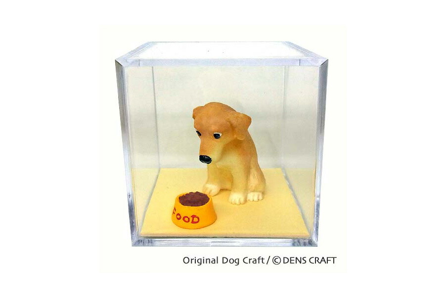 Dog@CUBE 「ウ●チング」ジャックラッセル(白x茶)　 おしゃれ フィギュア ハンドメイド グッズ インテリア  スマイヌ 犬用グッズ